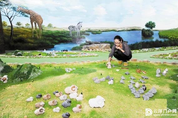 石雕动物园亮相展区 石雕动物园亮相展区